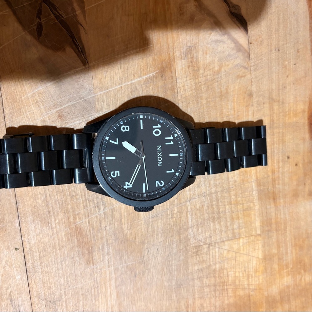 Nixon Safari Watch - Black Metal Band